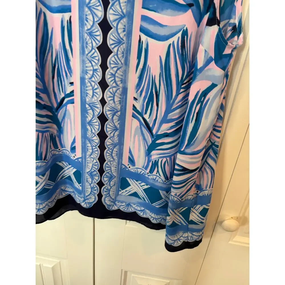 Lilly Pulitzer Blue And Pink Tank Top Size XL - Picture 3 of 7